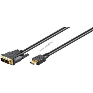 Goobay DVI-D-HDMI kábel DVI-D Single-Link 18+1 pin HDMI A 1m kép