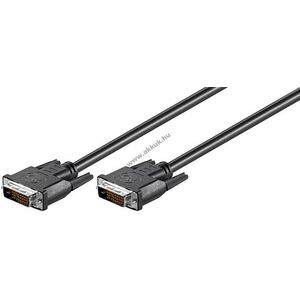 Goobay DVI-D Dual Link kábel 24+1 tűs DVI-D csatlakozókkal 0, 5m nikkelezett kép