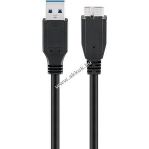 Goobay USB-A-Micro-B kábel 3m 15W 3A 5Gbit/s USB3.0 fekete kép