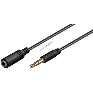 Goobay 3, 5mm AUX hosszabbítókábel 1m 3-pólusú sztereó vékony jack dugó jack aljzat kép