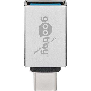 Goobay USB-C-USB-A OTG adapter ezüst 15W 3A 5Gbit/s USB 3.0 kép