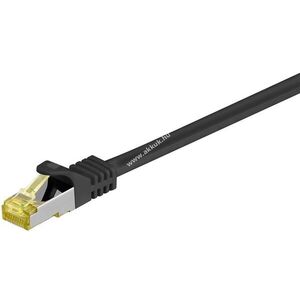 Goobay RJ45 patch kábel CAT6A S/FTP (PiMF) 500MHz CAT7 maggal 15m fekete LSZH CU kép