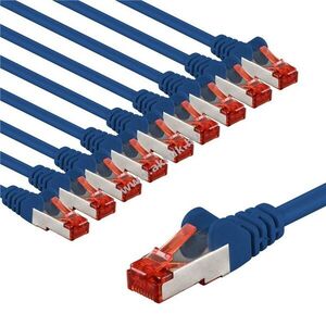 Goobay CAT6 S/FTP (PiMF) patchkábel 5m kék 10db/csomag CU LSZH RJ45 kép