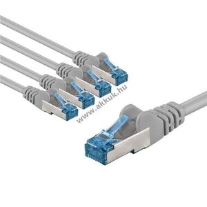 Goobay CAT-6A S/FTP (PiMF) patchkábel 5m szürke 5db/csomag CU LSZH kép