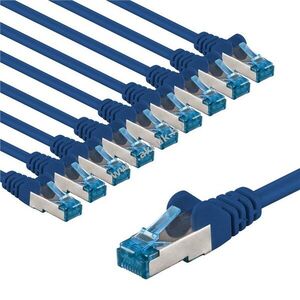 Goobay CAT 6A S/FTP (PiMF) patchkábel 5m kék 10db/csomag CU LSZH kép