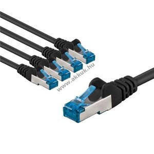 Goobay CAT 6A S/FTP (PiMF) patchkábel 2m fekete 5db/csomag CU LSZH kép