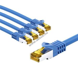 Goobay RJ45 patch kábel CAT6A S/FTP (PiMF) 500MHz CAT7 mag 3m kék 5db/csomag LSZH RJ45 (CAT6A) CU kép