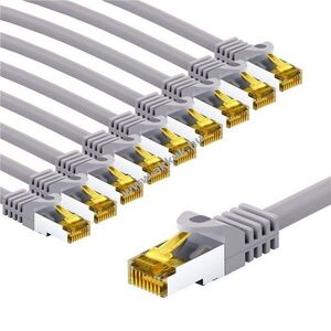 Goobay RJ45 patchkábel CAT6A S/FTP (PiMF) 2m szürke 10db/csomag CAT7 alapkábel LSZH CU kép