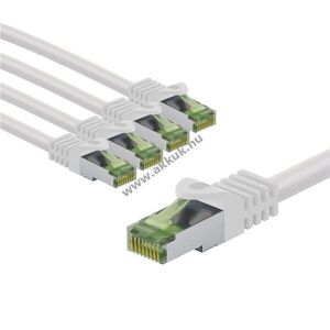 Goobay CAT 8.1 S/FTP (PiMF) patch kábel 3m fehér 5db/csomag LSZH kép