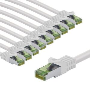 Goobay GHMT tanúsított CAT 8.1 S/FTP (PiMF) patchkábel 3m fehér 10db/csomag rézvezető LSZH kép