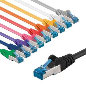 Goobay CAT6A S/FTP (PiMF) patchkábel 1m 10 színű rézvezető (CU) LSZH kép