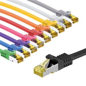 Goobay RJ45 patch kábel CAT6A S/FTP (PiMF) 500MHz CAT7 600MHz 1m 10db/csomag LSZH CU kép