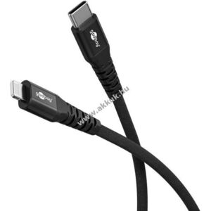 Goobay Supersoft Cable USB-C-Lightning kábel 1m 60W 3A MFi-tanúsított textil-szilikon fém csatlakozó kép