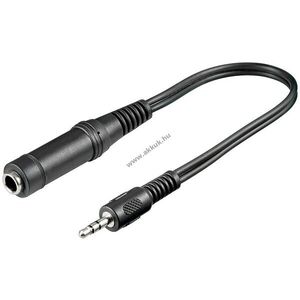 Goobay fejhallgató adapter 3, 5mm dugó 6, 35mm aljzat 3-pólusú sztereó 0, 2m kép