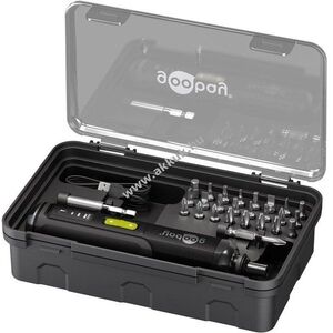 Goobay Tools mini akkus csavarozó készlet 28db 24bit 1 hosszabbító 1 tartó 1 krómozott adapter kép