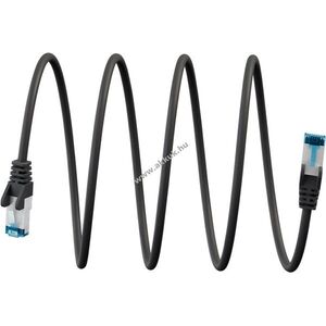 Goobay CAT6A S/FTP (PiMF) patchkábel 0, 25m fekete CU TPE LSZH kép