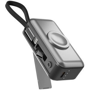 Spello ForcePack Mini 2in1 5000mAh powerbanka s nabíjením hodinek a stojánkem SP09 - vesmírně šedá kép