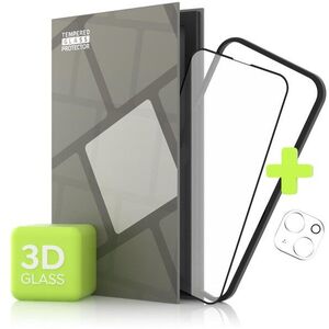 Tempered Glass Protector iPhone 13 mini 3D, kameravédő fólia, felhelyező keret, Case Friendly kép