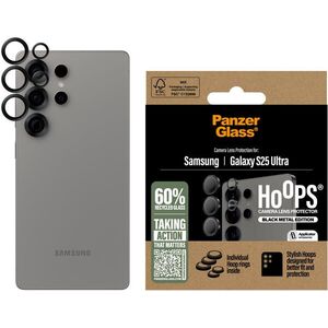 PanzerGlass Hoops Samsung Galaxy S25 Ultra fekete kameravédő gyűrű kép