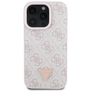 Guess PU 4G Strass Triangle Metal Logo iPhone 16 Pro Max Pink tok kép