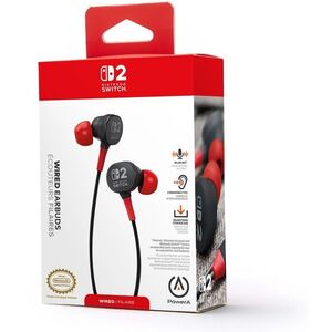 PowerA Wired Earbuds - Nintendo Switch 2, Black kép
