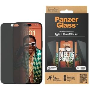 PanzerGlass Privacy Apple iPhone 15 Pro Max üvegfólia + felhelyező keret kép