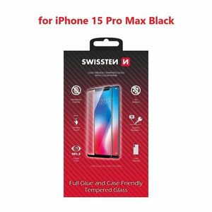 Swissten Full Glue Apple iPhone 16 Pro 3D üvegfólia - fekete kép