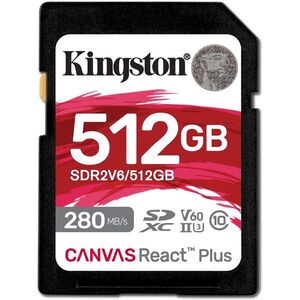 Kingston SDXC 512GB Canvas React Plus V60 kép