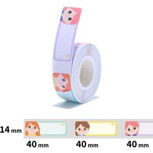 Niimbot D11 / D11-M / D110 / D110-H címke, T, 14×40 mm, 155 db, Hercegnők minta kép