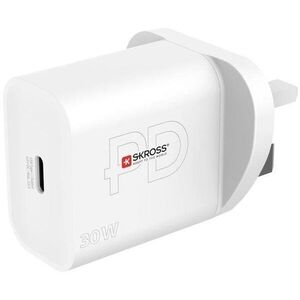 SKROSS USB-C Power Charger, 30 W, UK, Power Delivery, Type G kép