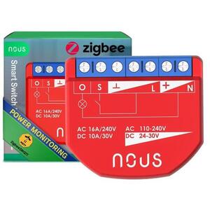 Nous B2Z ZigBee Okos kapcsolómodul (1 csatorna, fogyasztásméréssel) kép
