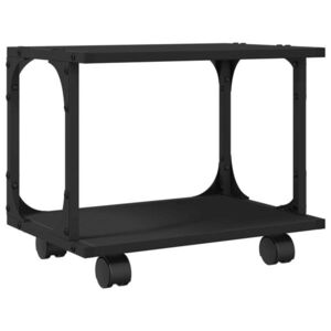 vidaXL 2 szintes fekete szerelt fa nyomtatóállvány 41x28x33, 5 cm kép