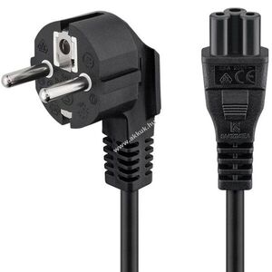 Hálózati tápkábel Schuko IEC-C5 (Mickey Mouse) 1, 8m fekete 2, 5A H05-VV-F3G kép
