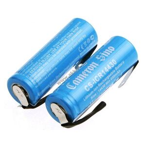 Helyettesítő ipari akku 14430 650mAh 2.41Wh 2db/csomag fülekkel 3.7V kép
