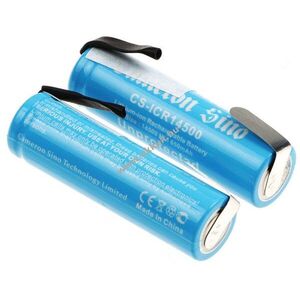 Helyettesítő ipari akku 14500 700mAh 2.59Wh 2db/csomag forrfülekkel 3.7V kép