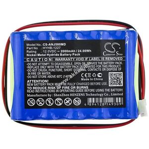 Helyettesítő orvosi eszköz akku Angel AJ5800 HYHB-1227 2000mAh 24Wh 12V kép