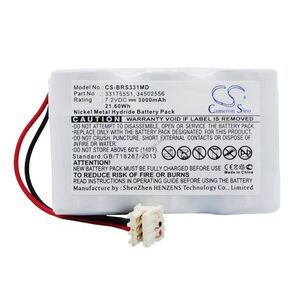 Helyettesítő orvosi eszköz akku Braun Vista Basic 33175551 3000mAh 21.6Wh 7.2V kép