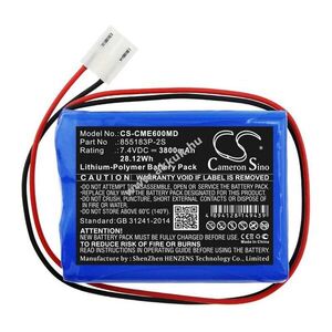 Helyettesítő orvosi eszköz akku CONTEC ECG-600G 855183P-2S 3800mAh 28.12Wh 7.4V kép
