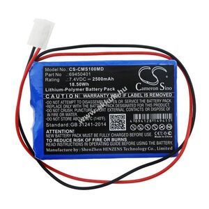 Helyettesítő orvosi eszköz akku CONTEC ECG-100G 69450401 2500mAh 18.5Wh 7.4V kép