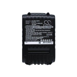 Helyettesítő elektromos szerszámgép akku DeWalt DCB180 18V 6000mAh Li-Ion 108Wh kép