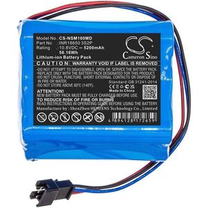 Helyettesítő orvosi eszköz akku Neusoft NSC-M10 3S2P 5200mAh 56.16Wh INR18650 Li-Ion 10.8V kép