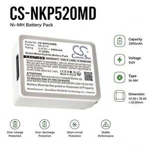 Helyettesítő orvosi eszköz akku Nihon Kohden BSM1700 SB-671P 2900mAh 27.84Wh 9.6V kép