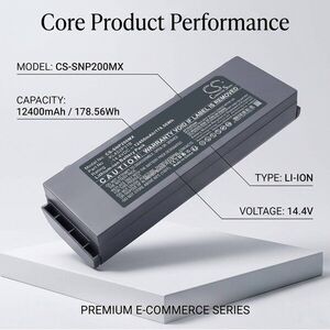 Helyettesítő orvosi eszköz akku SonoScape E1 Exp KL4S2P31A 12400mAh/178.56Wh 14.4V kép