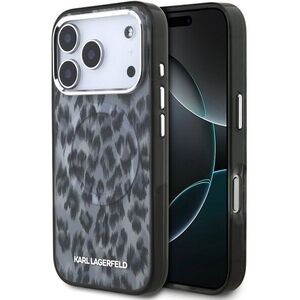 Karl Lagerfeld IML Leopard MagSafe hátlapi, iPhone 17 Pro modellhez, Grey kép