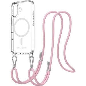 AlzaGuard Luxe Detach Lanyard Case Compatible with MagSafe for iPhone 16 rózsaszín tok kép