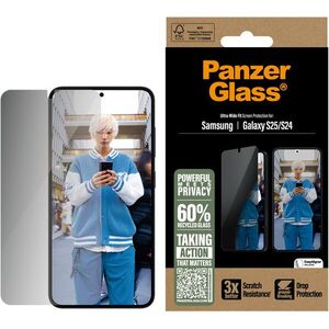 PanzerGlass Privacy Samsung Galaxy S25 / S24 üvegfólia + telepítő keret kép