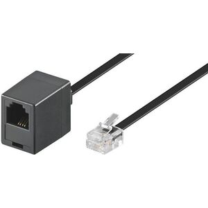 PremiumCord 6P4C (RJ-11) Plug 6P4C (RJ-11) Jack 3 m, fekete kép