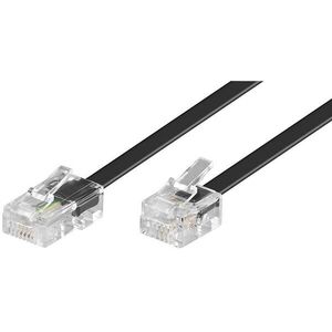 PremiumCord 8P4C (RJ-45) Plug 6P4C (RJ-11) Plug 6 m, fekete kép