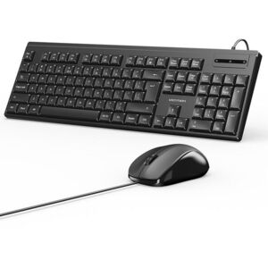 Vention USB Wired Full-Sized Silent Keyboard and Mouse Combo Black Slim Type - US kép