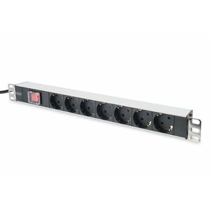 DIGITUS - 7 Schuko Aljzatú Rack Elágazó - 1U kép